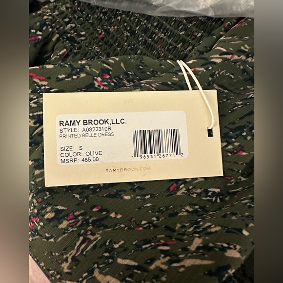 Ramy Brook NWT Belle Green Halter Top Midi Dress, size Small - Picture 7 of 7